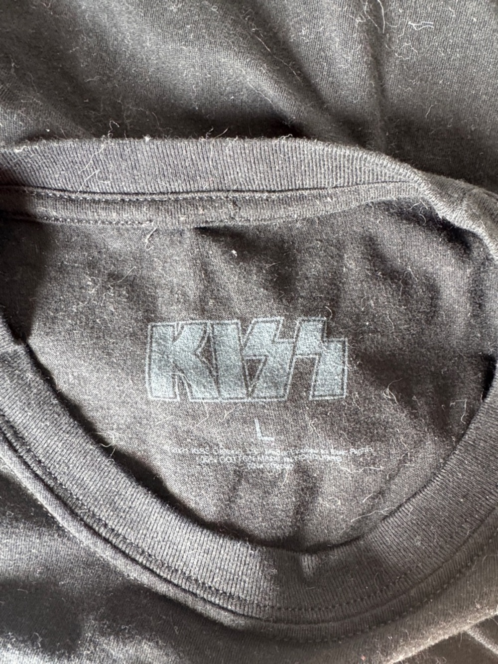 Kiss Black Tee with Multicolor Tour Graphic - Picture 2 of 2